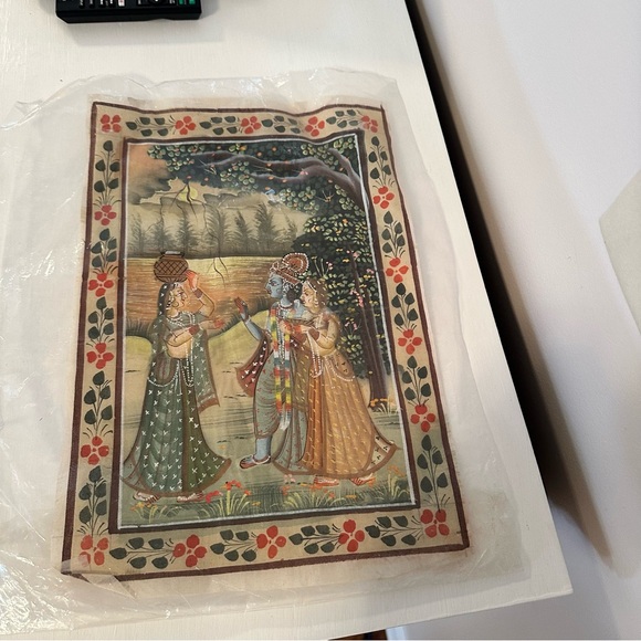 Other - Silk Painting Mughal Style Hand Painting on Silk